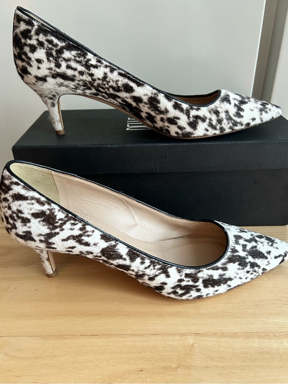 J. Crew Collection Dulci Calf Hair Kitten Heels Size 8, Made in Italy